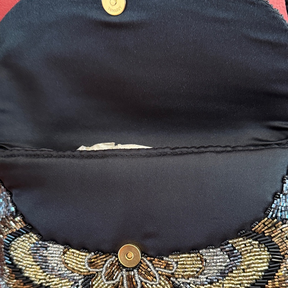 Robinson’s Elegant Vintage 80’s Beaded Floral Women's Bag - Picture 5 of 7